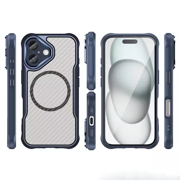 Leading Series MagSafe Silicone Case for iPhone 16 Plus - Blue 2
