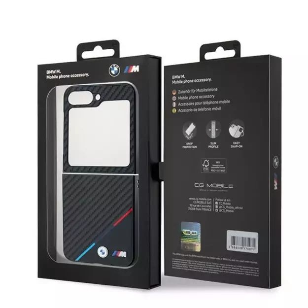 BMW Carbon Tricolor Case for Samsung Galaxy Z Flip 6 - Black 7