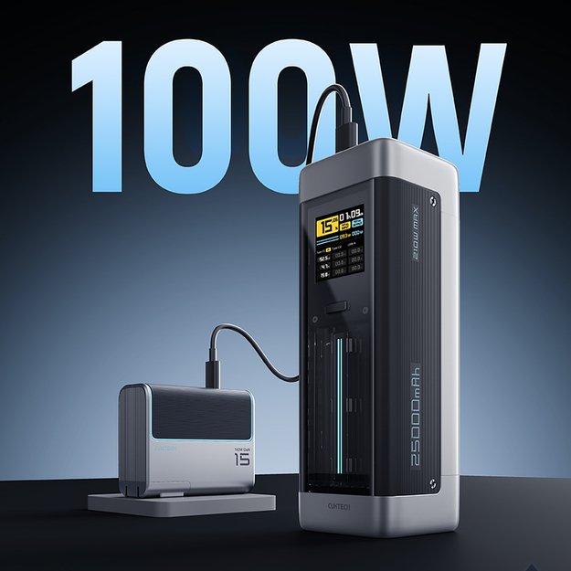 Powerbank Cuktech CUK00P23GLBK 210W 25000mAh Power Bank 2 x USB-C 1 x USB-A - Black 3