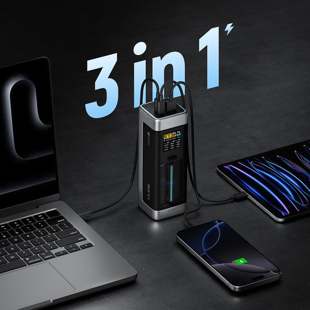 Powerbank Cuktech CUK00P23GLBK 210W 25000mAh Power Bank 2 x USB-C 1 x USB-A - Black 5