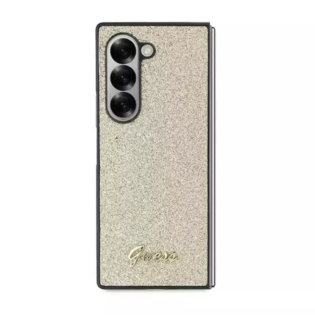 Guess 4G Glitter Script Case for Samsung Galaxy Z Fold 6 - Gold 1