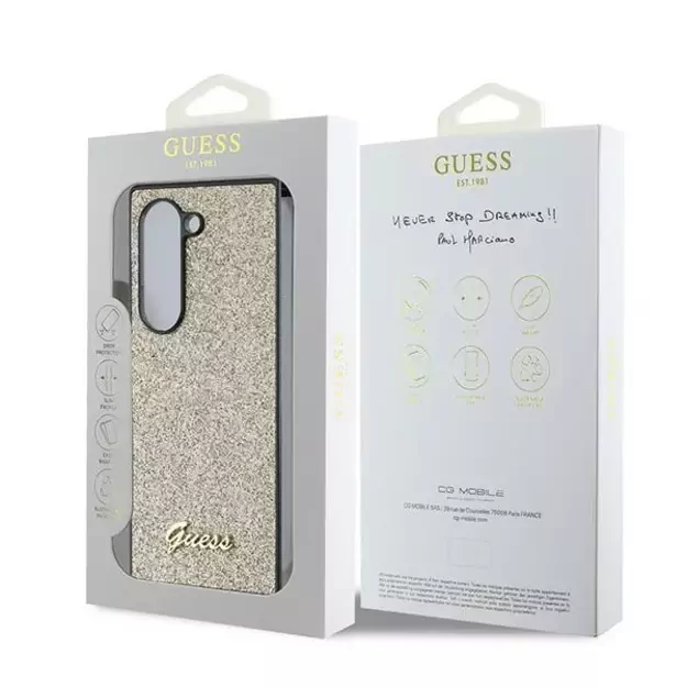 Guess 4G Glitter Script Case for Samsung Galaxy Z Fold 6 - Gold 6