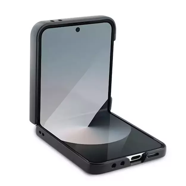 Mercedes Leather Wood Imitation MagSafe Case for Samsung Galaxy Z Flip 6 - Black 7