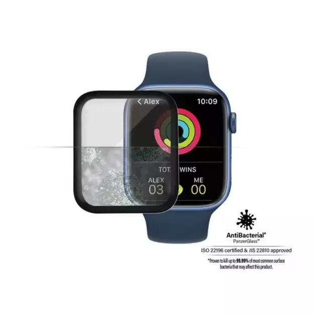PanzerGlass Curved Tempered Glass for Apple Watch 7 45mm - Black 3