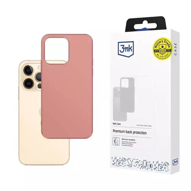 Case for iPhone 13 Pro Max from the 3mk Matt Case series - pink