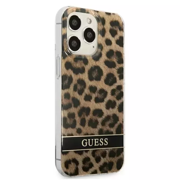 Guess GUHCP13LHSLEOW iPhone 13 Pro / 13 6.1&quot  brown/brown hardcase Leopard 10