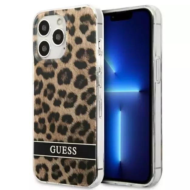 Guess GUHCP13LHSLEOW iPhone 13 Pro / 13 6.1&quot  brown/brown hardcase Leopard