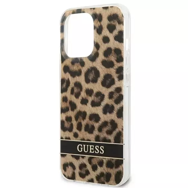 Guess GUHCP13LHSLEOW iPhone 13 Pro / 13 6.1&quot  brown/brown hardcase Leopard 12