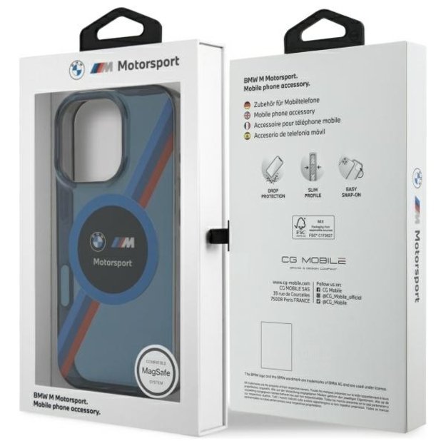 BMW Motosport IML Circle MagSafe case for iPhone 16 Pro - navy blue 7