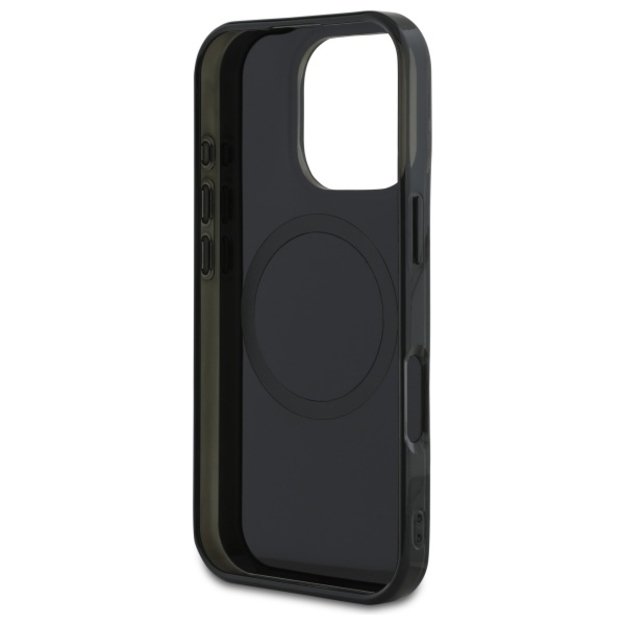Mercedes MB Double Layer Crossed Lines MagSafe Case for iPhone 16 Pro Max - Black 6