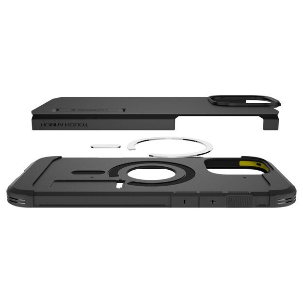 Spigen Tough Armor MagSafe Case with Stand for iPhone 16 Pro - Black 5