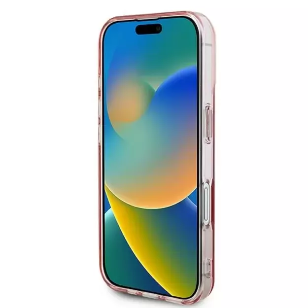 Guess IML Rhinestones MagSafe iPhone 16 Case - Pink 11