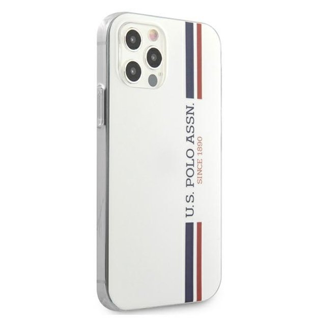 US Polo USHCP12MPCUSSWH iPhone 12/12 Pro 6,1  biały/white Tricolor Collection 3