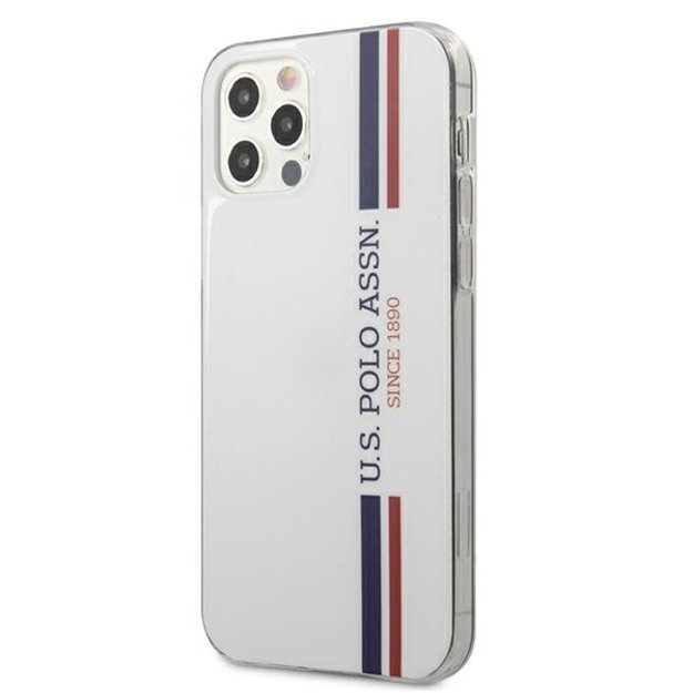 US Polo USHCP12MPCUSSWH iPhone 12/12 Pro 6,1  biały/white Tricolor Collection 1