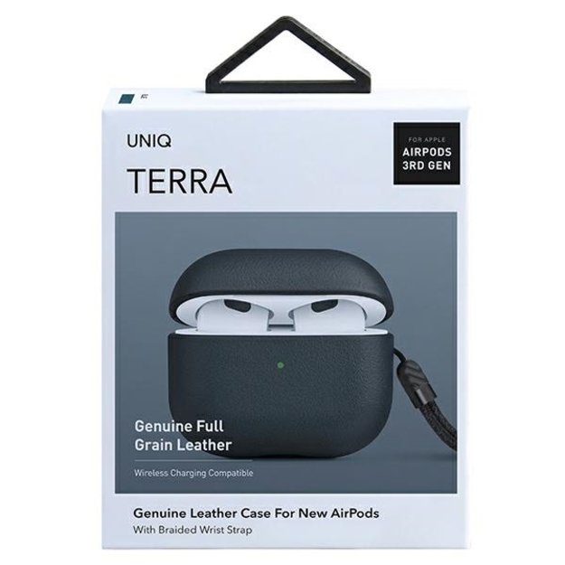 Uniq Terra Genuine Leather case for AirPods 3 - blue 3