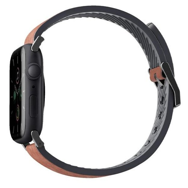 Uniq Straden Leather Hybrid Strap for Apple Watch 1/2/3/4/5/6/7/8/SE/SE2/Ultra 42/44/45/49mm - brown 1