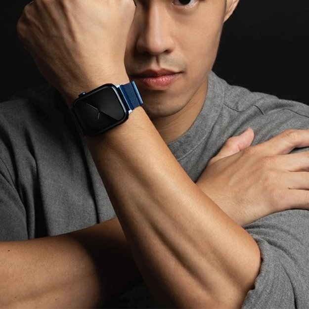 Uniq Dante Stainless Steel Strap for Apple Watch 1/2/3/4/5/6/7/8/SE/SE2 38/40/41mm - Blue 2
