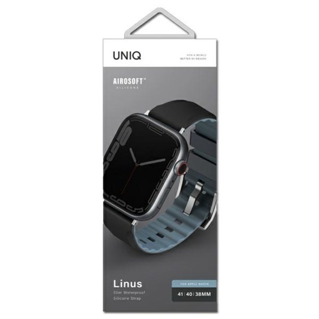 Uniq Linus strap for Apple Watch 1/2/3/4/5/6/7/8/SE/SE2 38/40/41mm - black 2