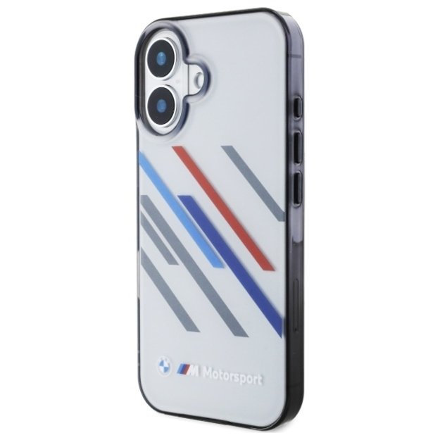 BMW Motosport IML Random Stripes iPhone 16 Plus Case - Gray 1