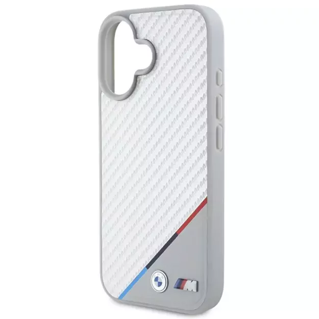 BMW M Carbon Tricolor Line MagSafe iPhone 16 Case - Gray 5