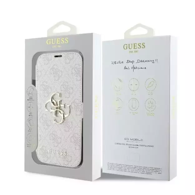 Guess 4G Metal Logo iPhone 16 Plus Case - Pink 14