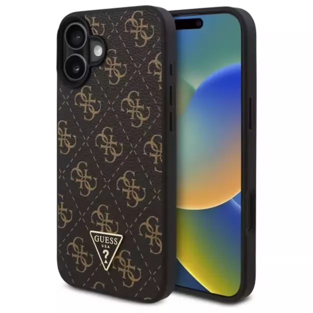 Guess New 4G Triangle Case for iPhone 16 6.1&quot  - Black