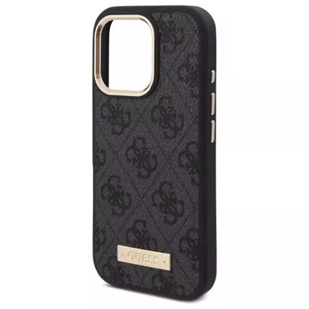 Guess 4G Logo Plate MagSafe Case for iPhone 16 Pro - Black 12
