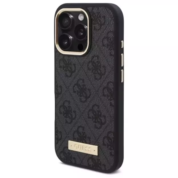 Guess 4G Logo Plate MagSafe Case for iPhone 16 Pro - Black 8