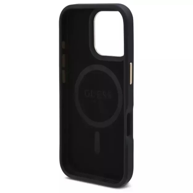 Guess 4G Logo Plate MagSafe Case for iPhone 16 Pro - Black 13
