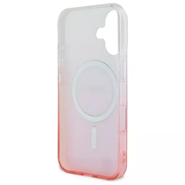 Guess IML Glitter Gradient MagSafe iPhone 16 Case - Pink 13