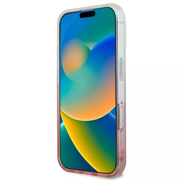 Guess IML Glitter Gradient MagSafe iPhone 16 Case - Pink 11