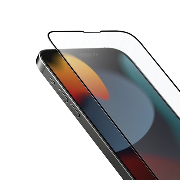Uniq Optix Matte frosted tempered glass for iPhone 14 / 13 / 13 Pro with applicator 5
