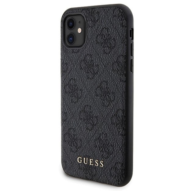 Guess 4G Metal Logo case set for iPhone 11 + 5000mAh MagSafe power bank - black 1