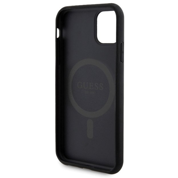 Guess 4G Metal Logo case set for iPhone 11 + 5000mAh MagSafe power bank - black 6