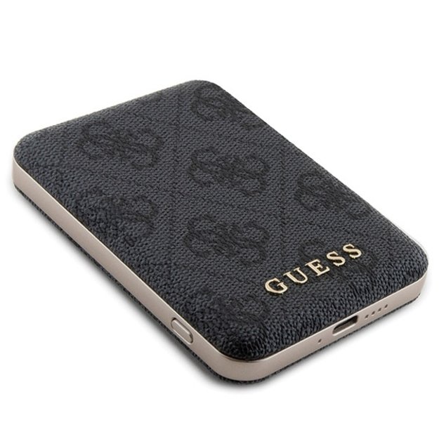 Guess 4G Metal Logo case set for iPhone 11 + 5000mAh MagSafe power bank - black 9