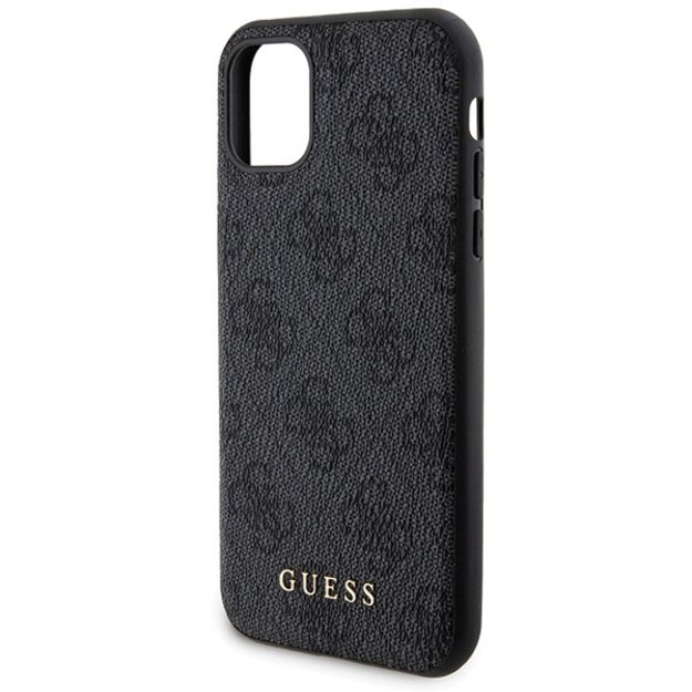 Guess 4G Metal Logo case set for iPhone 11 + 5000mAh MagSafe power bank - black 5