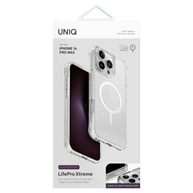 Uniq LifePro Xtreme Magclick Charging Case for iPhone 16 Pro Max - Clear 3