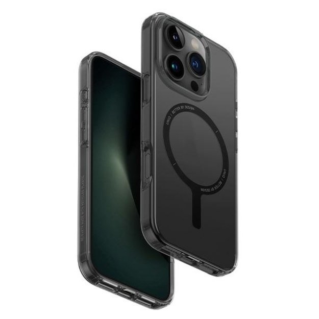 Uniq Clario case iPhone 16 Pro 6.3&quot  Magclick Charging smoke/smoke