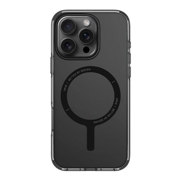 Uniq Clario case iPhone 16 Pro 6.3&quot  Magclick Charging smoke/smoke 1