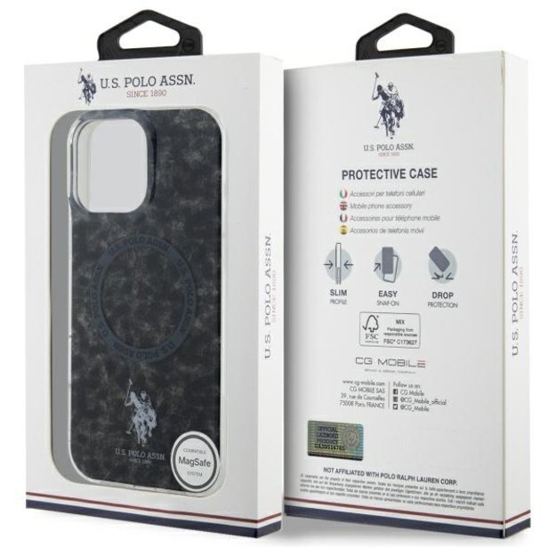 US Polo IML Ring MagSafe iPhone 16 Pro Case - Black 7