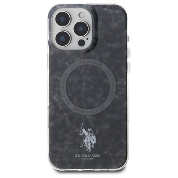 US Polo IML Ring MagSafe iPhone 16 Pro Case - Black 2