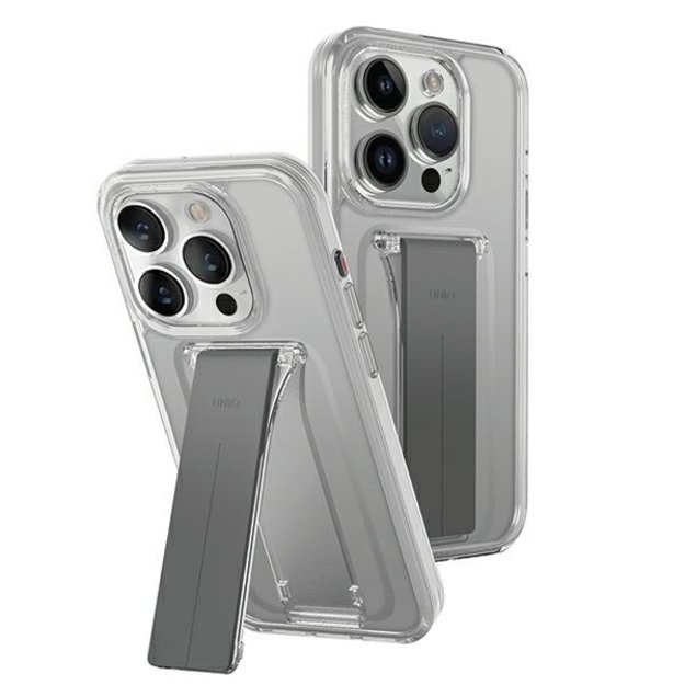 Uniq case Heldro Mount with Stand iPhone 15 Pro 6.1&quot  transparent/lucent clear