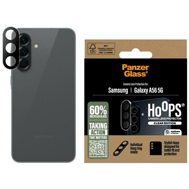 PanzerGlass Hoops Lens Protector Tempered Glass for Samsung Galaxy A56 5G - Clear