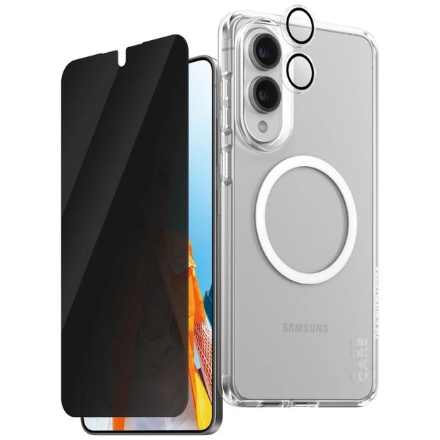 CARE by PanzerGlass Flagship 3in1 Case + Privacy Glass + Lens for Samsung Galaxy S25 Edge - transparent 1