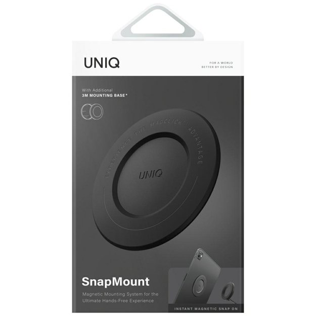 Uniq SnapMount Self-Adhesive Magnetic Holder - Black 5