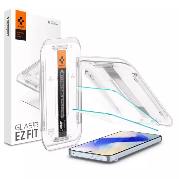 Spigen Glas.tR EZ Fit Tempered Glass with Applicator for Google Pixel 9 / 9 Pro (2 pcs.)
