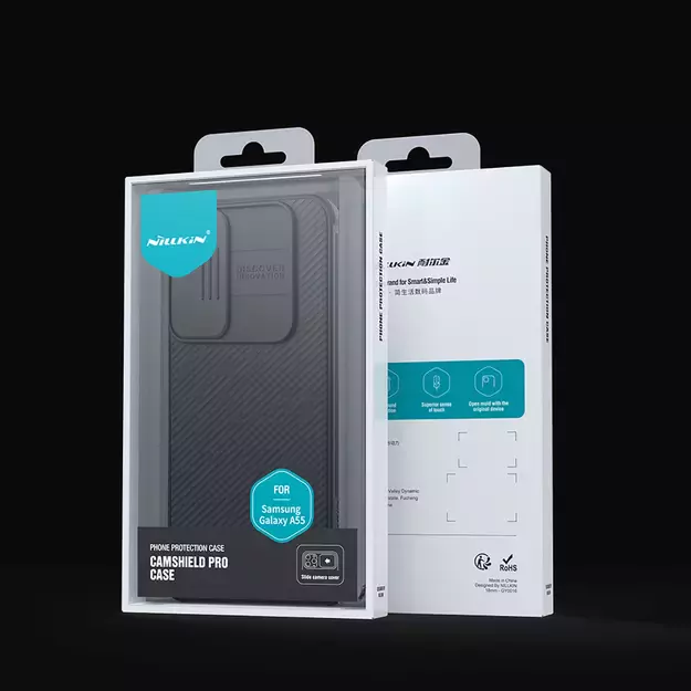 Nillkin CamShield Pro Case for Samsung Galaxy A55 with Camera Cover - Black 14