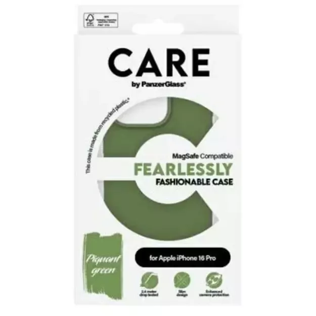 CARE by PanzerGlass Fashion Case iPhone 16 Pro 6.3&quot  green/green MagSafe 1386 3