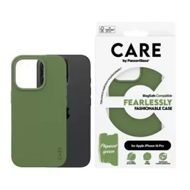 CARE by PanzerGlass Fashion Case iPhone 16 Pro 6.3&quot  green/green MagSafe 1386