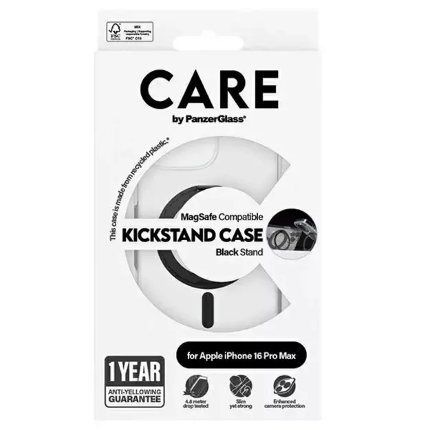 CARE by PanzerGlass Feature Kickstand Case iPhone 16 Pro Max 6.9&quot  black/black MagSafe 1324 4